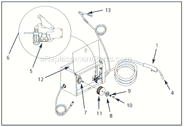 Page A Diagram and Parts List for WF2154  Campbell Hausfeld Welder